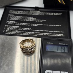 Solid 14kt Gold Nugget Style Ring Anillo De Oro 14kt Estilo Nugget