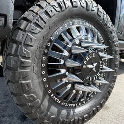 Set 22' American Force Tires 37x12.50r22 Nitto And Liftkit ,GMC Denali
