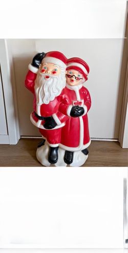 Vintage Empire 1978 Blow Mold. Mr & Mrs Santa. Beautiful Condition