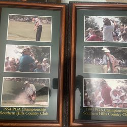PGA Championship 1994 Southern Hills Country Club Framed Set Of 2 Prints