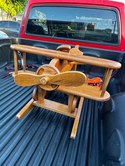 Vintage Wooden Rocking Airplane