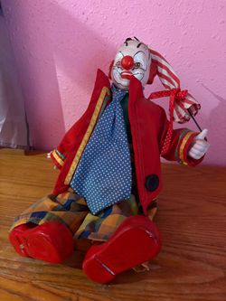 Vintage Porcelain Clown Doll