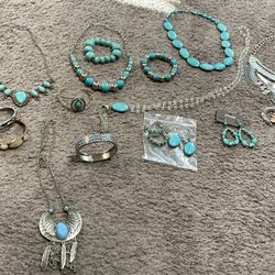 Southwest jewelry Lot Simulated Turquoise 