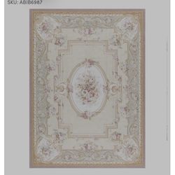 Aubusson Renaissance Oriental Hand knotted 8x10 Area Rug 