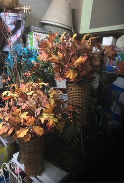 2 fall decor flowers