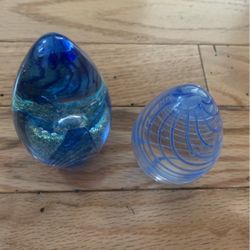 2 Glass Eggs