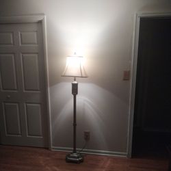 5' Base Lamp With Nylon Shade 