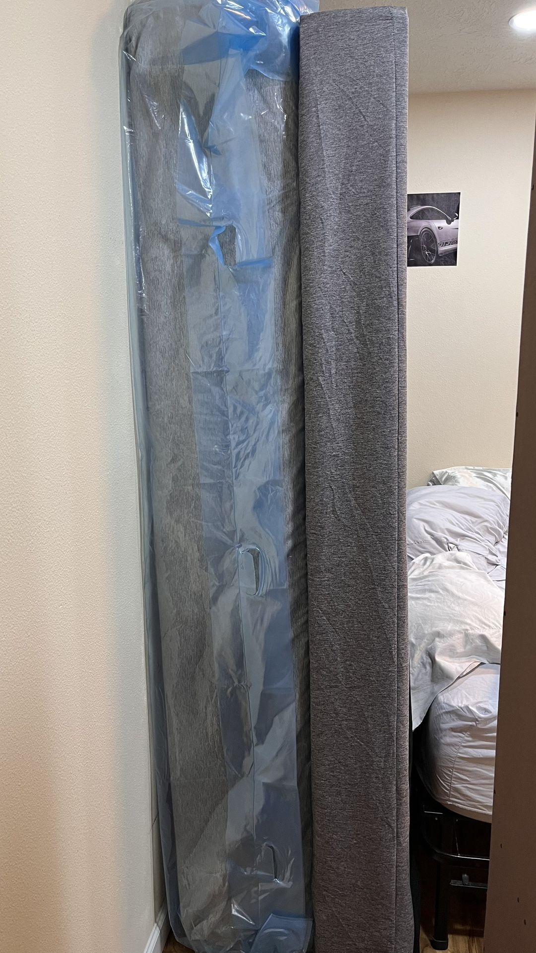 12" King mattress + Bed frame ($200)