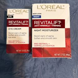 L’Oréal Paris Revitalift Eye Cream And Night Moisturizer Full Size