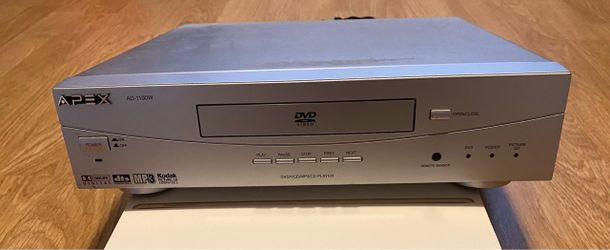 Apex AD-1100W DVD Player Silver Gray, Working, Come With Remote