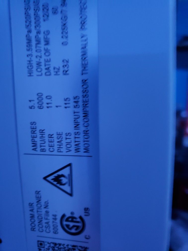 Ge 115 Volt Air Conditioner 250sqft 6000btu