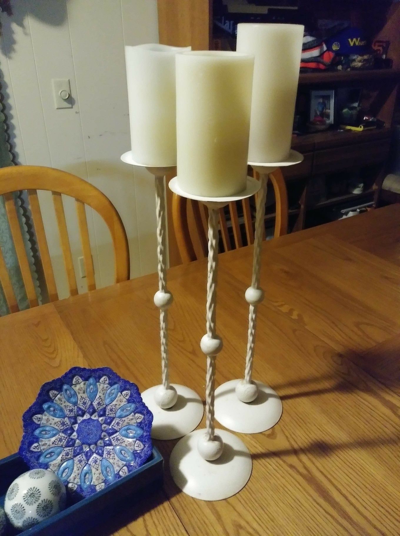 3 Tall Candle Pillars