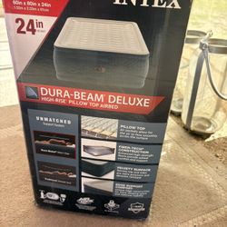 Intex Dura-Beam 24" Dream Lux Pillow Top Airbed Mattress with Internal Pump Full
