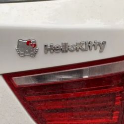 New Hello Kitty Metal Badge Emblem Approximately 6" SHIPPING AVAIL
