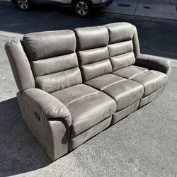 Suede Style Reclining Couch