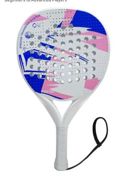 Padel Racket with EVA Memory Flex Core, Round Shape, Balanced Control Lightweight Carbon Fiber new 