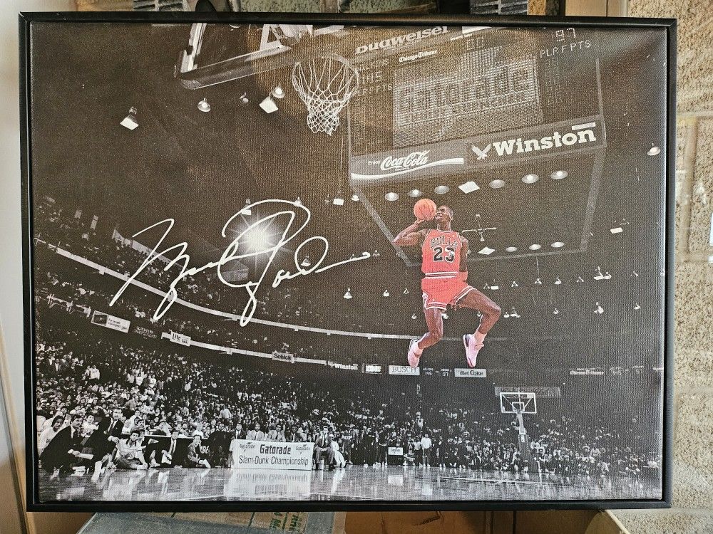 Michael Jordan Slam Dunk Canvas