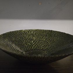 Vtg  Anchor Hocking  Green serving bow