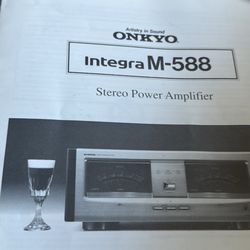 Onkyo Power Amplier And Onkyo Pre Amplifier 