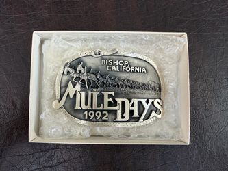1992 Mule Days Bishop California Belt Buckle