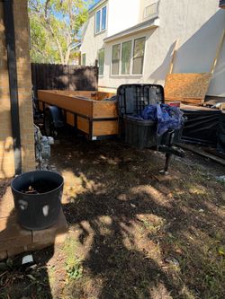 Utility Trailer with Wood Deck tilt
