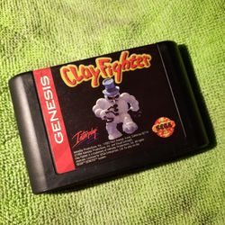 Sega Genesis Game Cartridge Clayfighter Clay Fighter