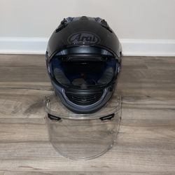 (OBO) XL ARAI CORSAIR-X SCOPE BLACK FROST (Clear and Smoke pinlock VAS Max-V shield)