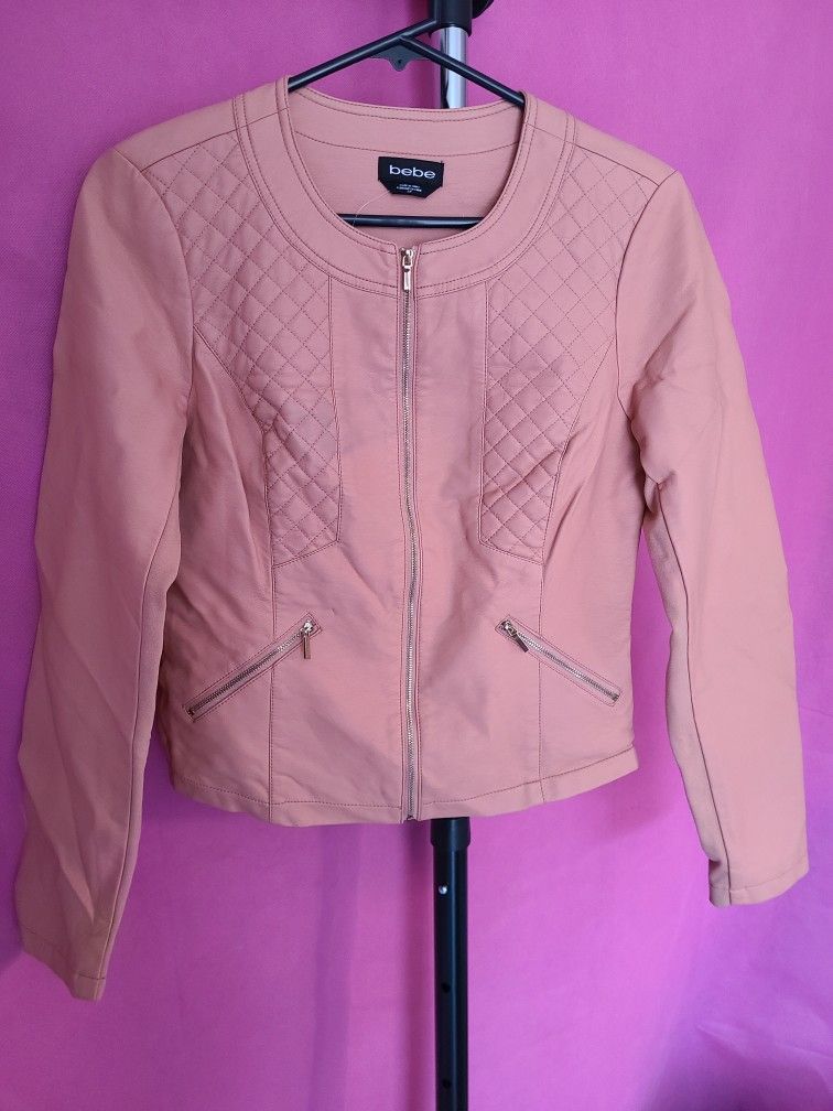Bebe - Pink Leather Jacket - SZ S