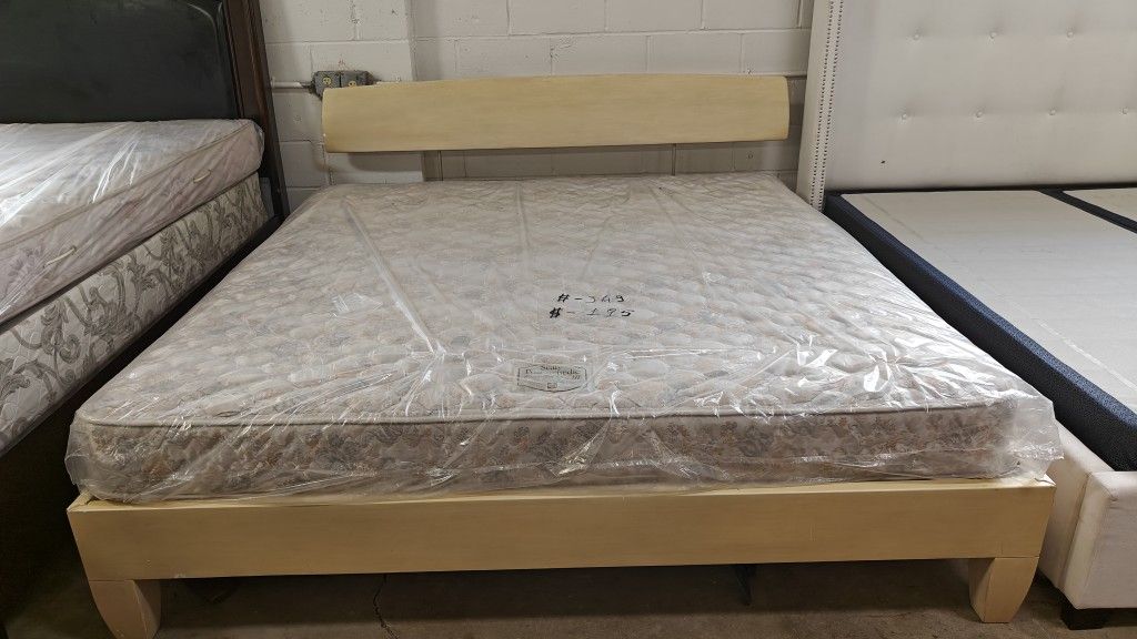 King Size Mattress And Box Spring With Bed Frame