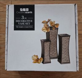 Creative Scents 3-Piece Decorative Vase Set