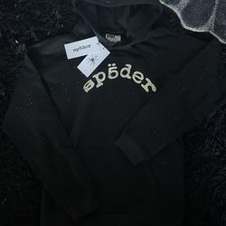 Sp5der VVs rhinestone hoodie
