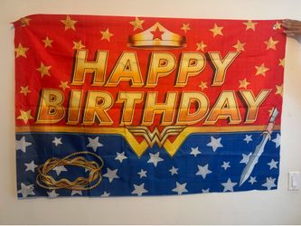 Wonder Woman birthday sign