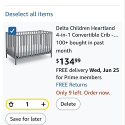 Delta Baby Crib - Brand New