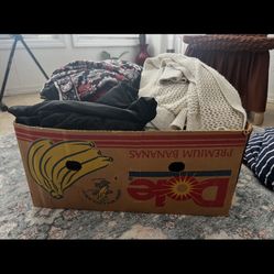 BOX FULL OF WOMENS XL CLOTHES