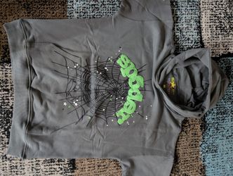 Sp5der Hoodie Slate Grey Size M