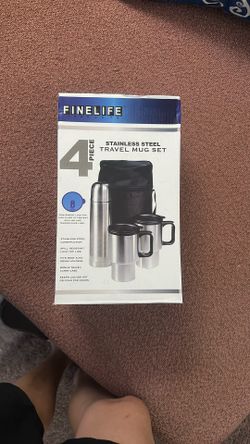 Finelife  4 Piece Stainless Steel Travel Mug