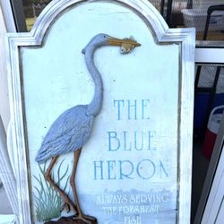 Vintage Large Restaurant Sign Wood Show Us Some Age