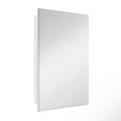 Glacier Bay 16 in. W x 26 in. H Rectangular Wood Composite Medicine Cabinet with Mirror