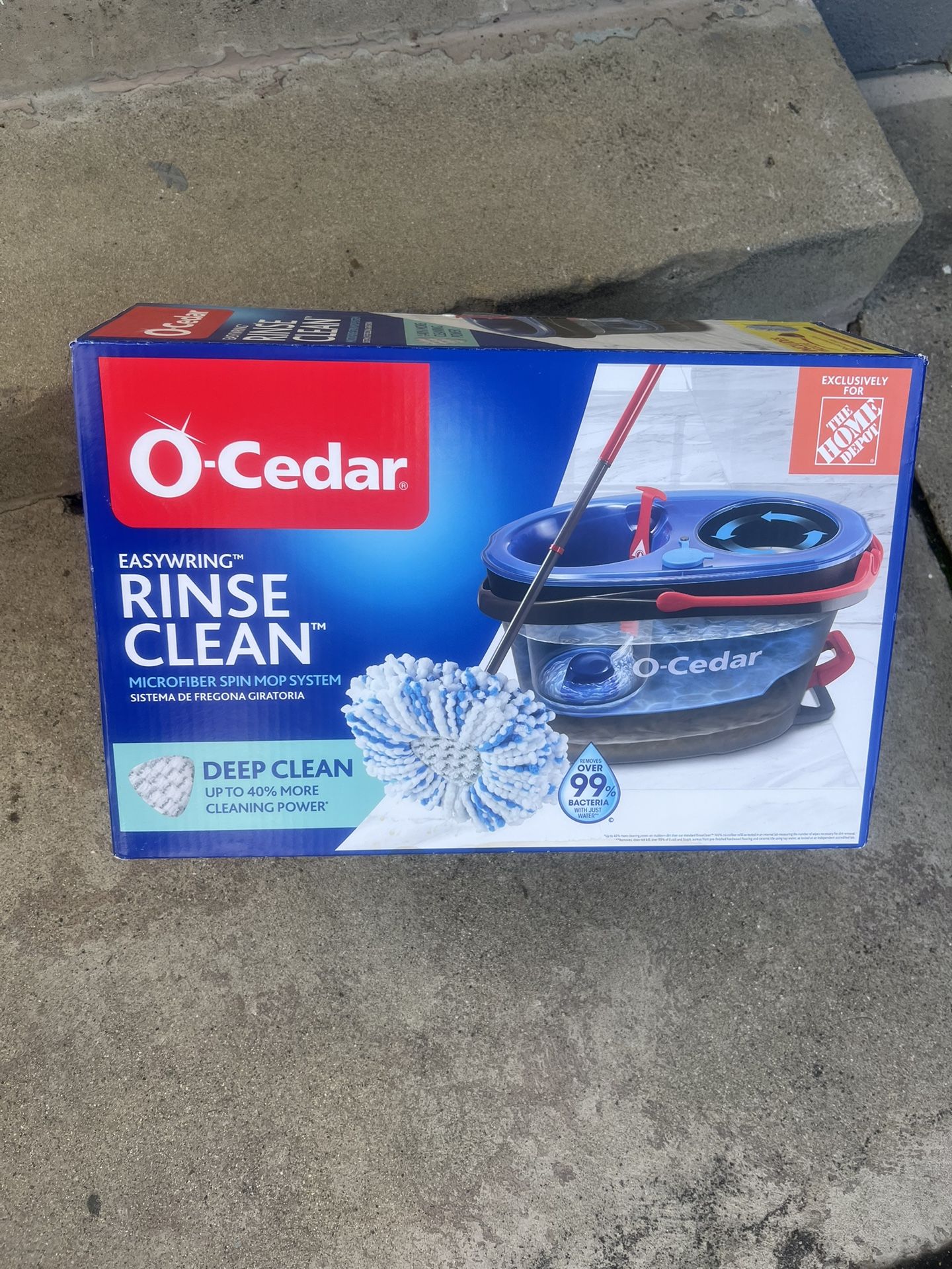 RinseClean Deep Clean Microfiber Spin Mop, Clean with Clean Water (The Home Depot Exclusive)
