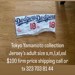 Tokyo Yamamoto Collection Jersey’s Adult Size S,m,l,xl,xxl $100 Autenticas Firm Price Shipping 