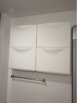 4x white ikea trones storage shoe