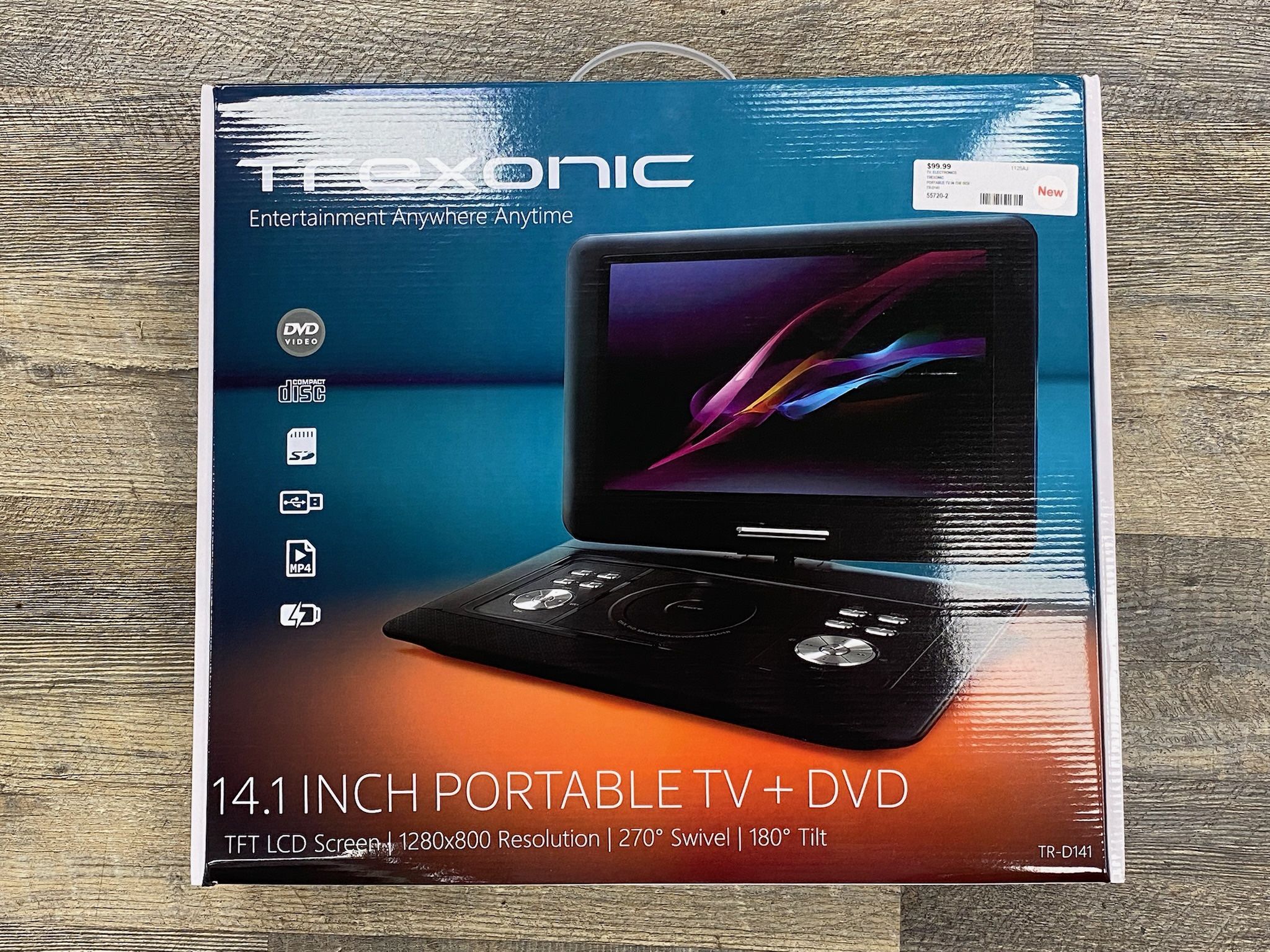 TREXONIC TR-D141 PORTABLE TV IN THE BOX