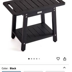 Large Shower Stool for Inside Shower, Poly Lumber Shower Bench Seat to Sit On,