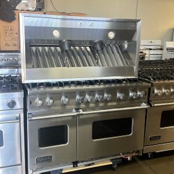 Viking 48”Wide Gas Range Stove 8Burners And Viking Range Hood