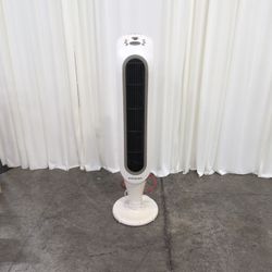 Enviracaire White Plastic Tower Fan with Digital Display