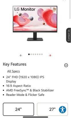 LG 24" FHD IPS Monitor
