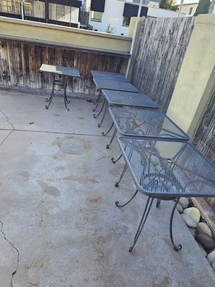 4 Outdoor Patio Table Metal Used 