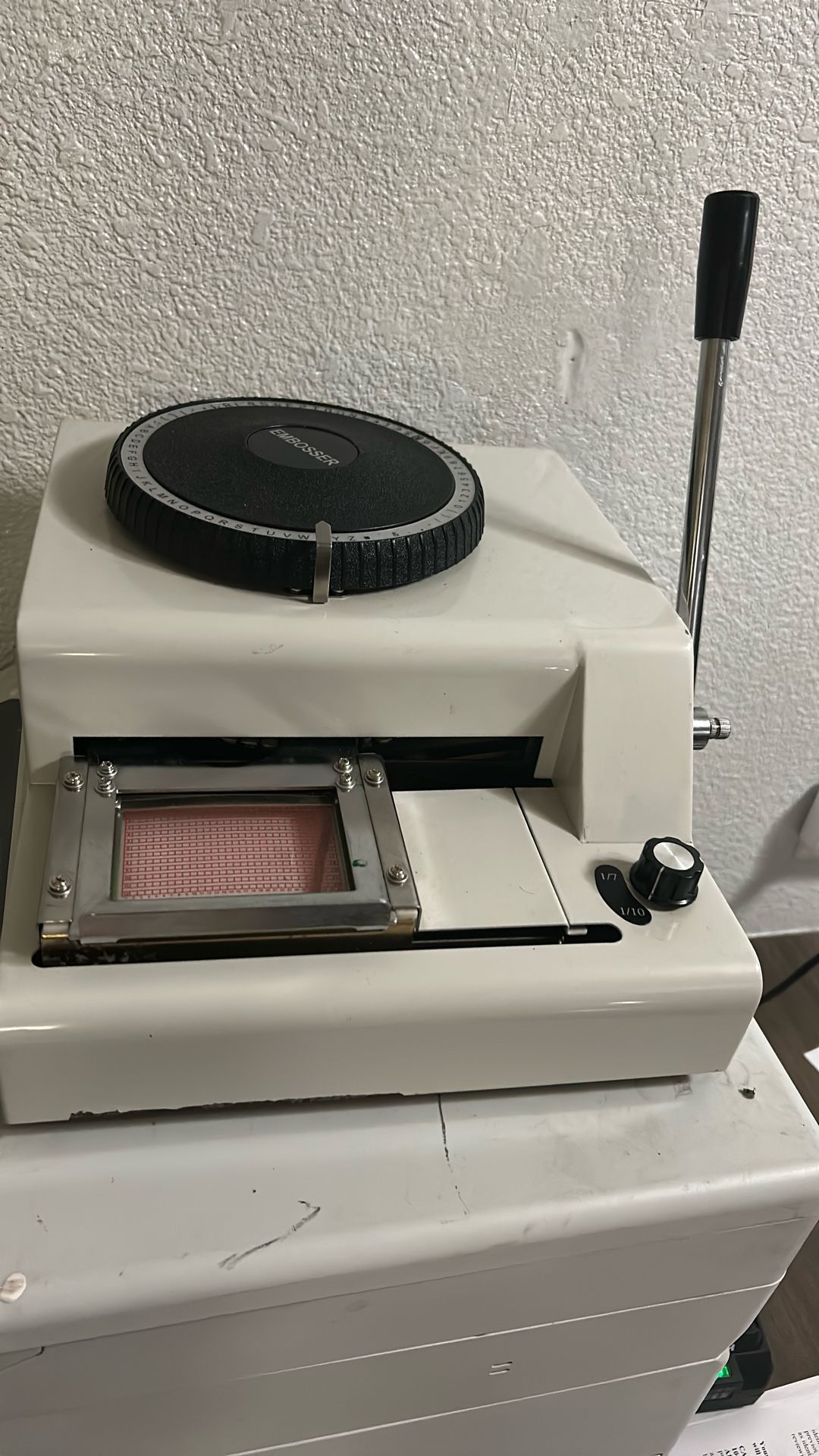 72 Character Embossing Machine