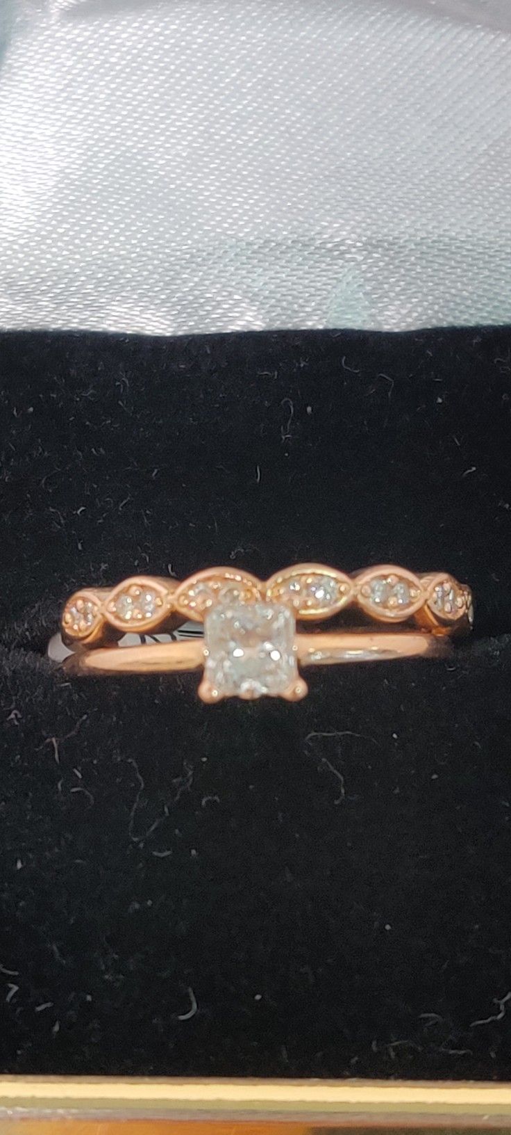 Blue Nile Wedding Set Rose Gold