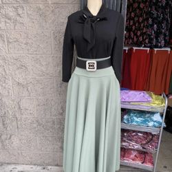 falda con blusa